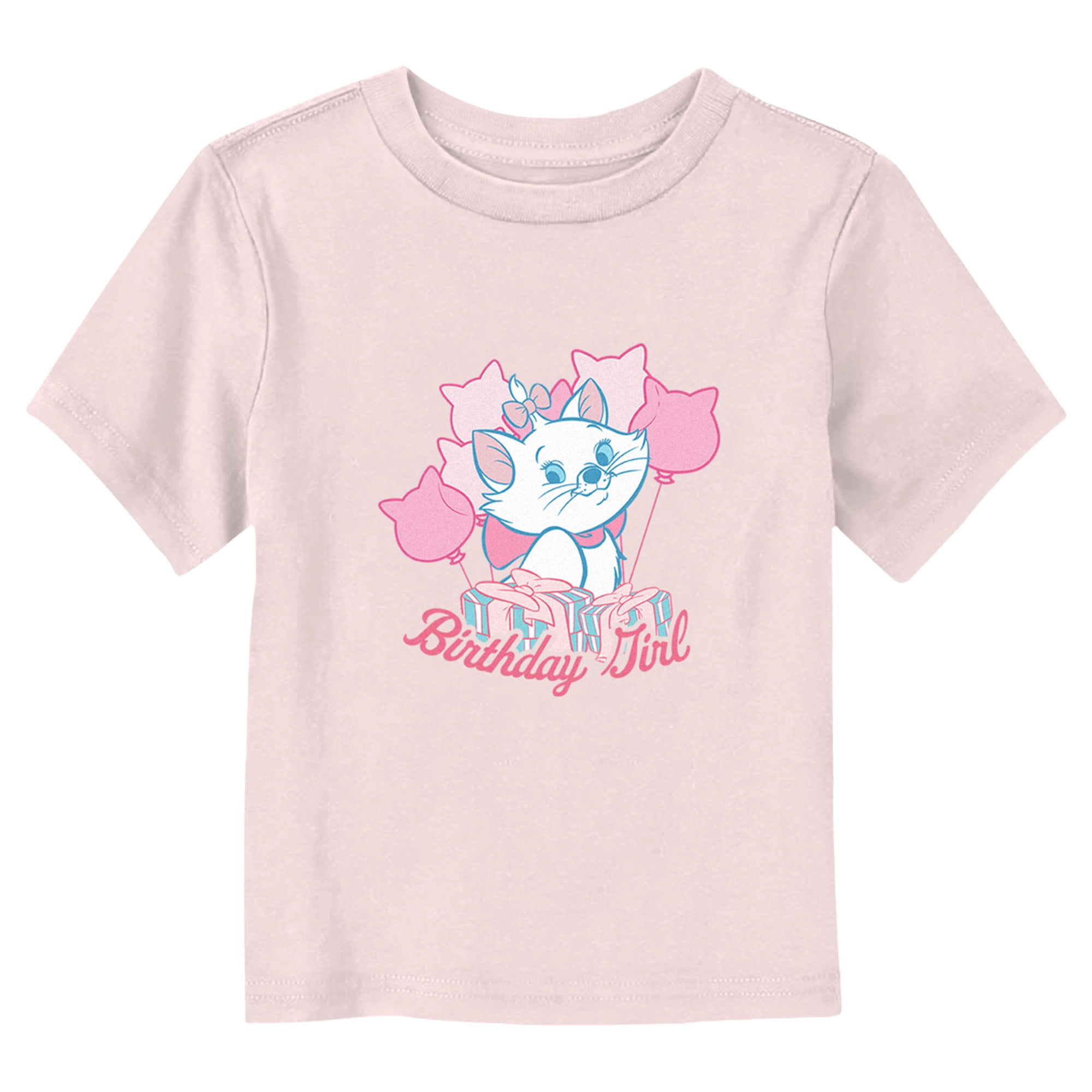 Toddler's Aristocats Marie Party Girl Graphic Tee Light Pink 4T