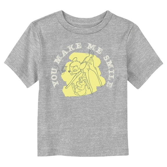 Toddler's Bambi You Make Me Smile Friends  Graphic Tee Athletic Heather 2T