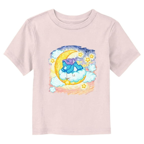 Toddler's Care Bears Bedtime Bear Cozy Painting Graphic Tee Light Pink 5T