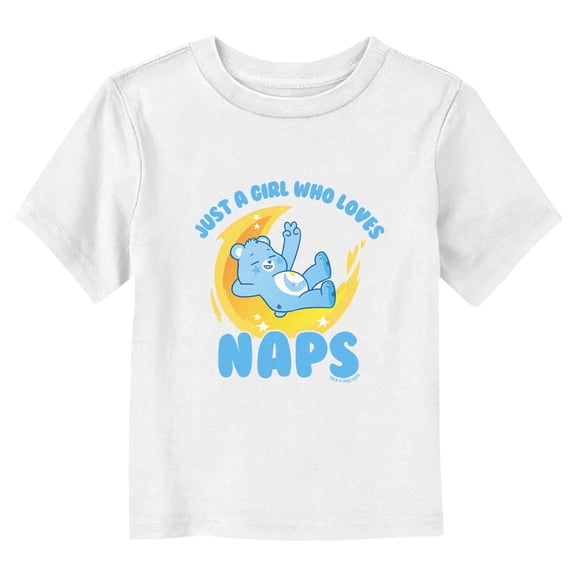 Toddler's Care Bears Bedtime Bear Girl Who Loves Naps Graphic Tee White 2T