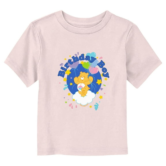 Toddler's Care Bears Birthday Bear Boy Balloons Graphic Tee Light Pink 5T