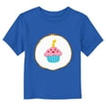 thumbnail image 1 of Toddler's Care Bears Birthday Bear Cupcake Costume  Graphic Tee Royal Blue 4T, 1 of 3