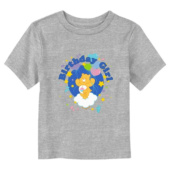 Toddler's Care Bears Birthday Bear Girl Balloons  Graphic Tee Athletic Heather 2T