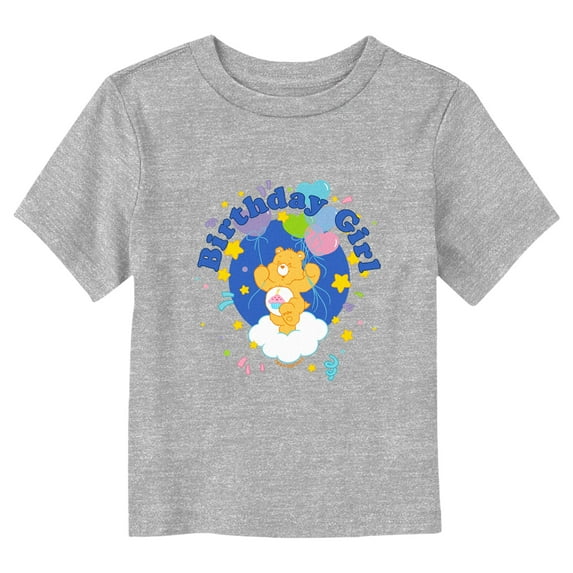 Toddler's Care Bears Birthday Bear Girl Balloons Graphic Tee Athletic Heather 3T