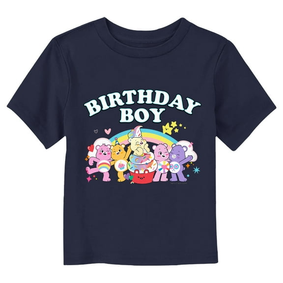 Toddler's Care Bears Birthday Boy Celebration Graphic Tee Navy Blue 4T
