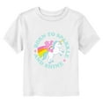 thumbnail image 1 of Toddler's Care Bears Born to Sparkle and Shine Cheer Unicorn  Graphic Tee White 3T, 1 of 3