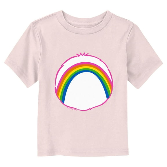 Toddler's Care Bears Cheer Bear Rainbow Costume Graphic Tee Light Pink 4T