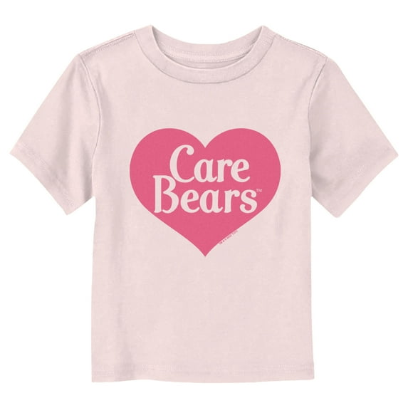 Toddler's Care Bears Classic Heart Logo Graphic Tee Light Pink 2T
