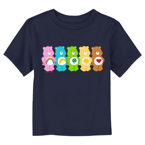 Toddler's Care Bears Colorful Bears Line Up Graphic Tee Navy Blue 3T