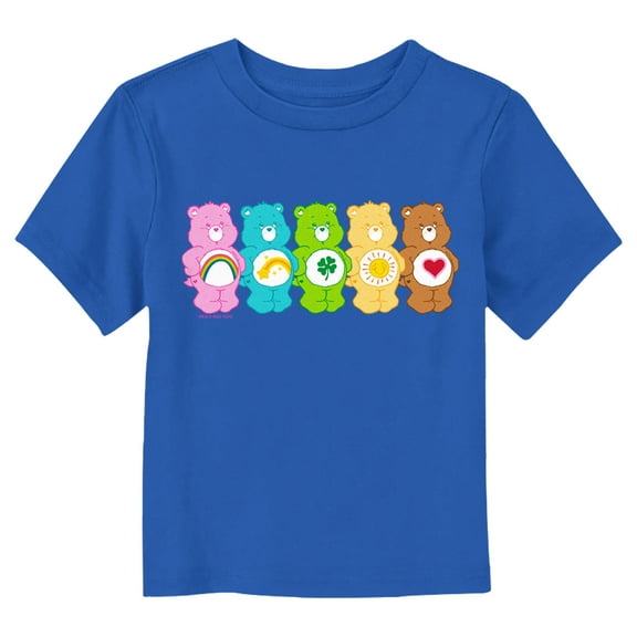 Toddler's Care Bears Colorful Bears Line Up Graphic Tee Royal Blue 3T