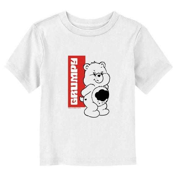 Toddler's Care Bears Grumpy Bear Name Tag  Graphic Tee White 2T