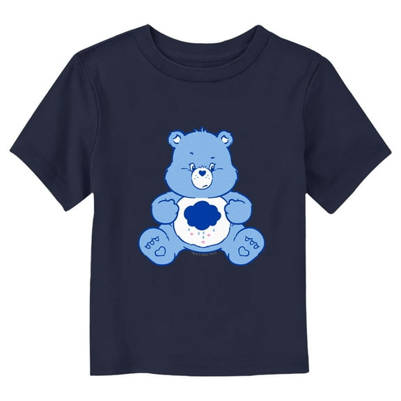 Toddler's Care Bears Grumpy Bear Rain Cloud  Graphic Tee Navy Blue 2T