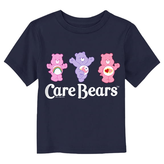 Toddler's Care Bears Happy Bears Love Vibe Graphic Tee Navy Blue 5T