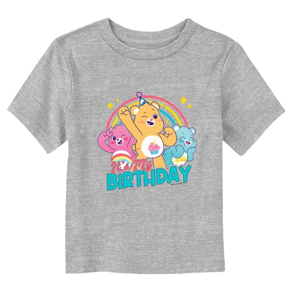 Toddler's Care Bears It's My Birthday Trio Graphic Tee Athletic Heather 2T