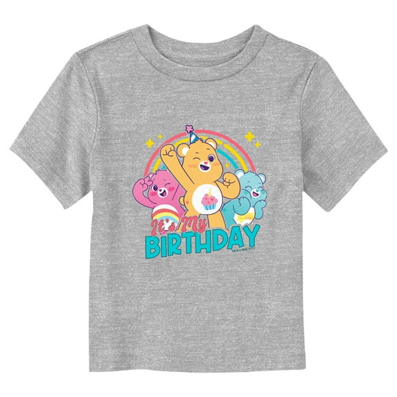 Toddler's Care Bears It's My Birthday Trio Graphic Tee Athletic Heather 3T