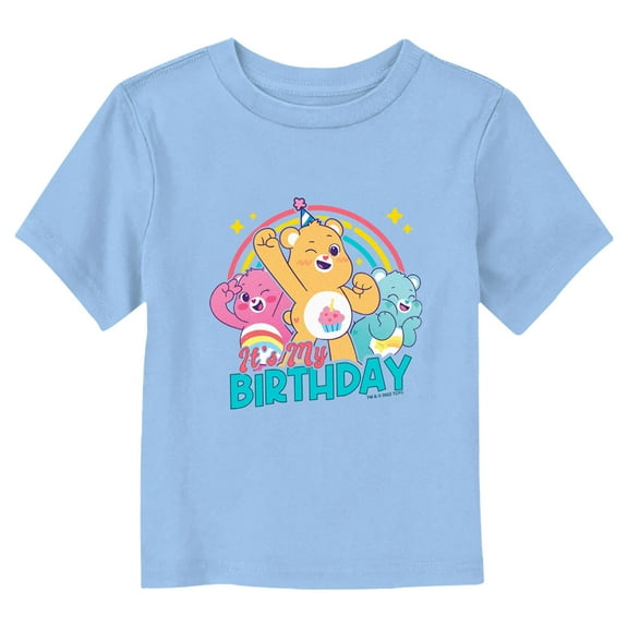 Toddler's Care Bears It's My Birthday Trio Graphic Tee Light Blue 2T