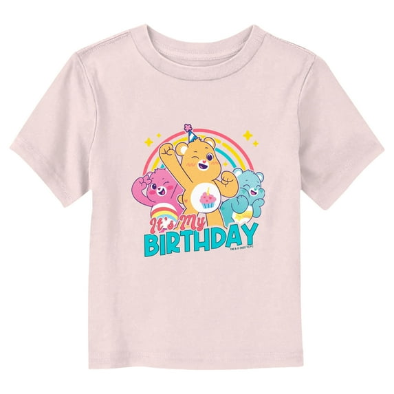 Toddler's Care Bears It's My Birthday Trio Graphic Tee Light Pink 3T