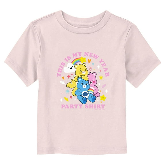 Toddler's Care Bears My New Year Party Shirt Graphic Tee Light Pink 3T