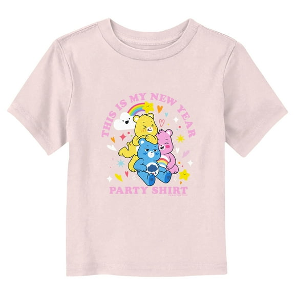 Toddler's Care Bears My New Year Party Shirt Graphic Tee Light Pink 5T