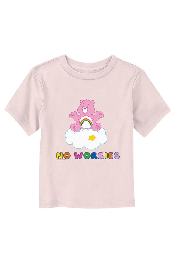Toddler's Care Bears No Worries Rainbow Cheer Bear Graphic Tee Light Pink 4T