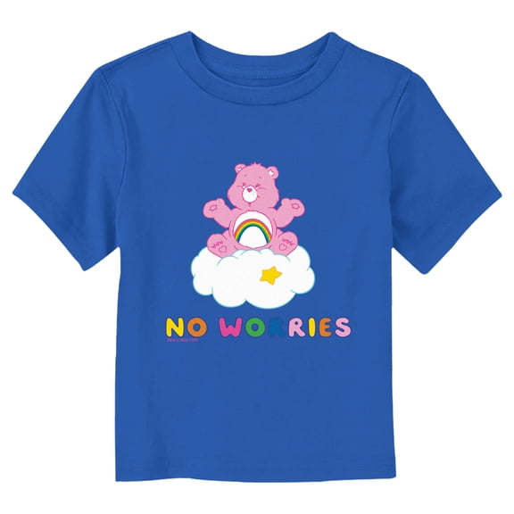 Toddler's Care Bears No Worries Rainbow Cheer Bear Graphic Tee Royal Blue 3T