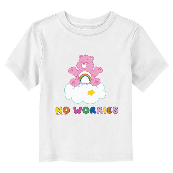 Toddler's Care Bears No Worries Rainbow Cheer Bear Graphic Tee White 5T