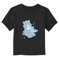 thumbnail image 1 of Toddler's Care Bears Sweet Dreams Bear Hugging Saturn  Graphic Tee Black 2T, 1 of 3