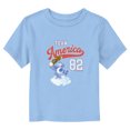 thumbnail image 1 of Toddler's Care Bears Team America Baseball Grumpy Bear  Graphic Tee Light Blue 4T, 1 of 3