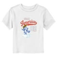 thumbnail image 1 of Toddler's Care Bears Team America Baseball Grumpy Bear  Graphic Tee White 5T, 1 of 3
