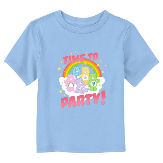 Toddler's Care Bears Time to Party Rainbow Graphic Tee Light Blue 3T