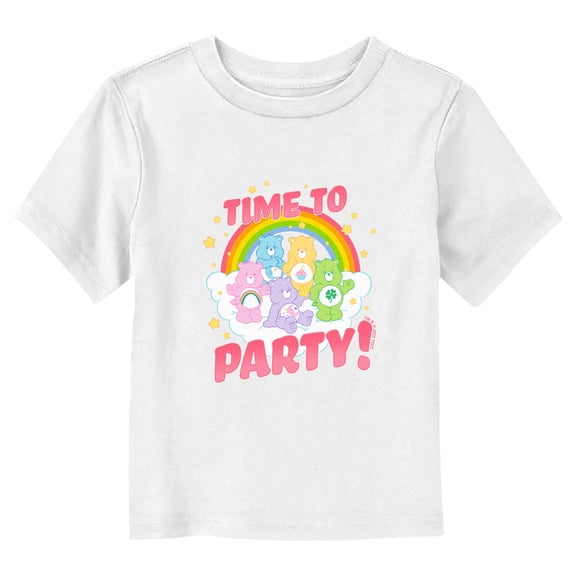 Toddler's Care Bears Time to Party Rainbow Graphic Tee White 2T
