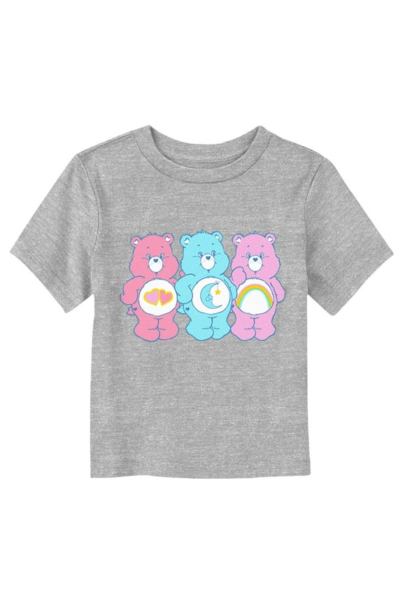 Toddler's Care Bears Trio Rainbow Graphic Tee Athletic Heather 3T