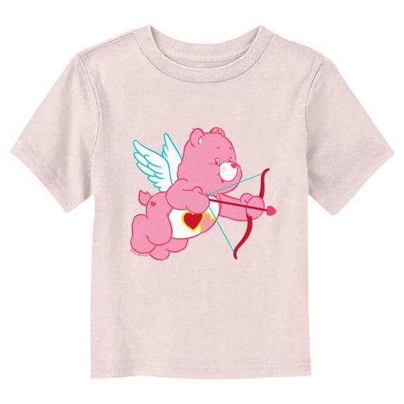 Toddler's Care Bears Valentine's Day Love-a-Lot Bear Heart Graphic Tee Light Pink 4T