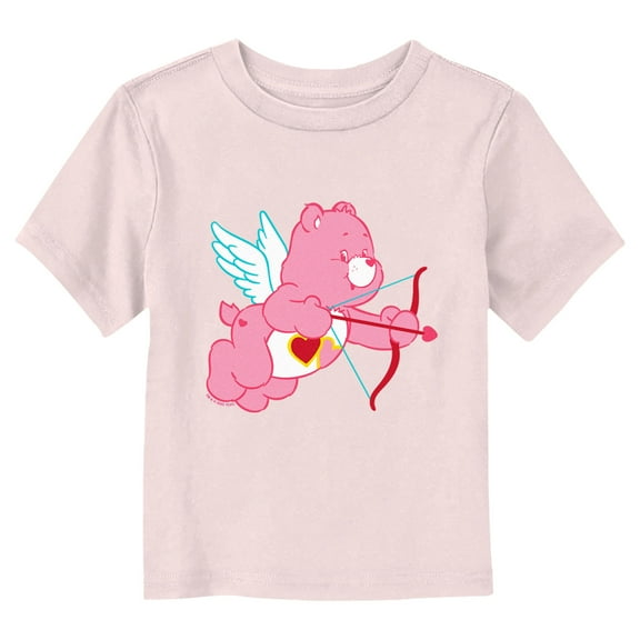 Toddler's Care Bears Valentine's Day Love-a-Lot Bear Heart  Graphic Tee Light Pink 5T