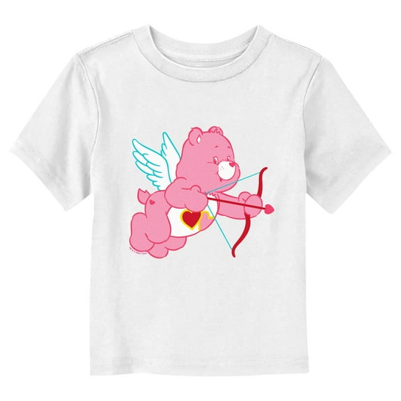 Toddler's Care Bears Valentine's Day Love-a-Lot Bear Heart  Graphic Tee White 5T
