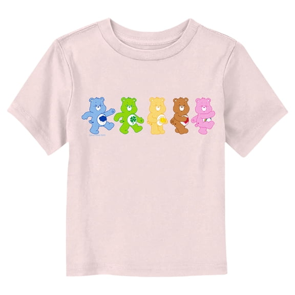 Toddler's Care Bears Walking Bears Line Up Graphic Tee Light Pink 5T