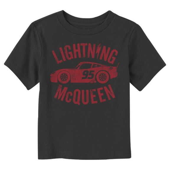 Toddler's Cars Lightning McQueen  Graphic Tee Black 3T