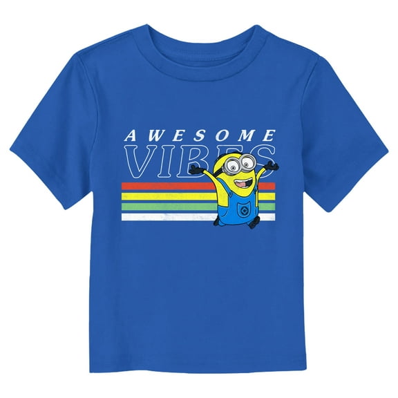 Toddler's Despicable Me Awesome Vibes  Graphic Tee Royal Blue 4T