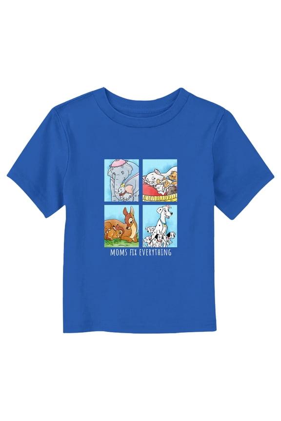 Toddler's Disney Moms Fix Everything  Graphic Tee Royal Blue 4T