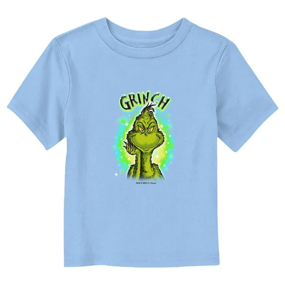 Toddler's Dr. Seuss Airbrushed Grinch Portrait Graphic T-Shirt