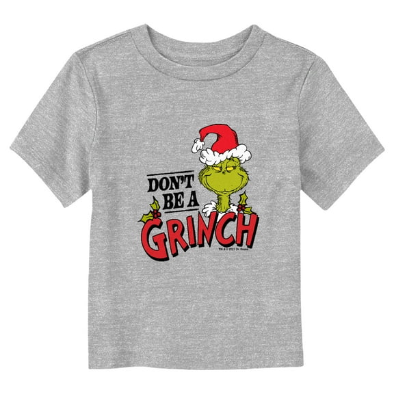 Toddler's Dr. Seuss Christmas Don’t Be a Grinch Santa Hat  Graphic T-Shirt