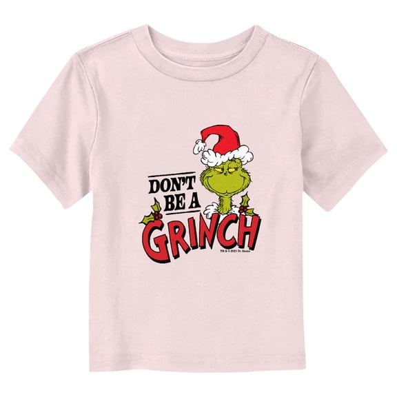 Toddler's Dr. Seuss Christmas Don’t Be a Grinch Santa Hat  Graphic T-Shirt