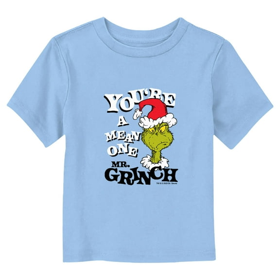 Toddler's Dr. Seuss Grinch You’re a Mean One Portrait Graphic T-Shirt