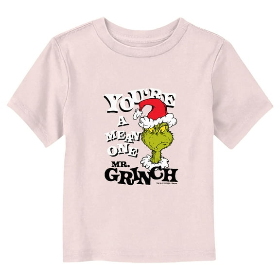 Toddler's Dr. Seuss Grinch You’re a Mean One Portrait Graphic T-Shirt