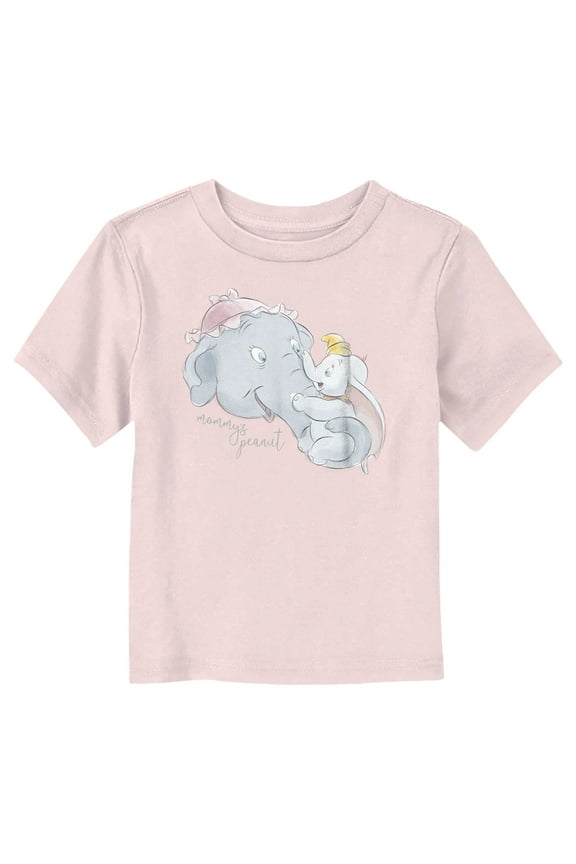 Toddler's Dumbo Mrs. Jumbo Mommy's Peanut Graphic Tee Light Pink 2T