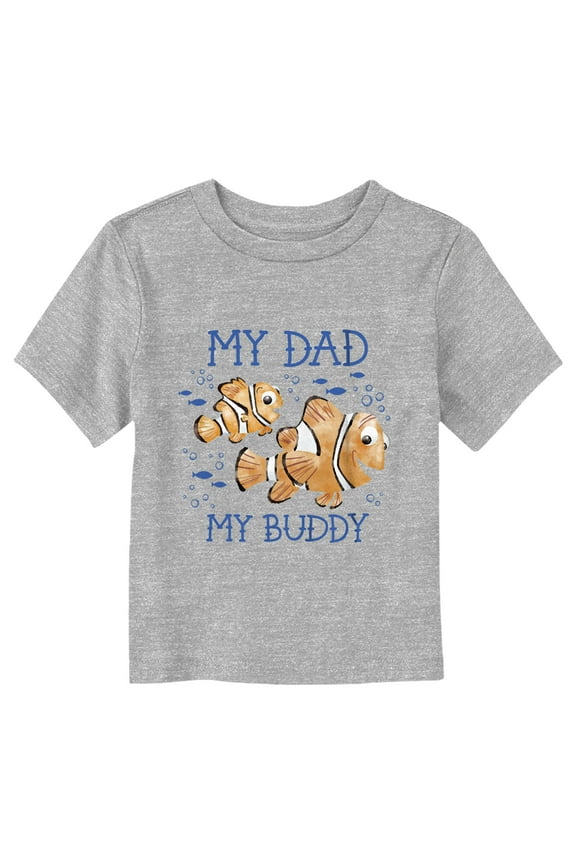 Toddler's Finding Nemo Marlin My Dad My Buddy Graphic Tee Athletic Heather 3T