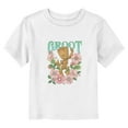 thumbnail image 1 of Toddler's Guardians of the Galaxy Groot Floral Dance Graphic Tee White 2T, 1 of 3