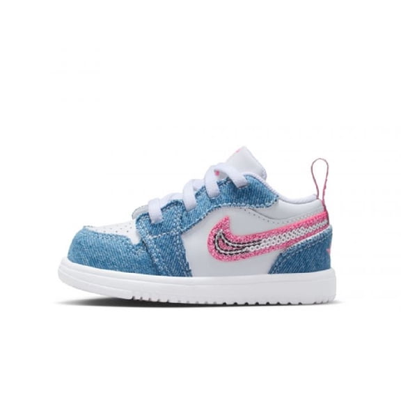 Toddler's Jordan 1 Low ALT SE "Denim Sequin" Cobalt Bliss/Pink Glow (HQ2002 400) - 6