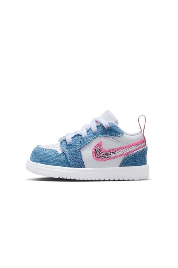 Toddler's Jordan 1 Low ALT SE "Denim Sequin" Cobalt Bliss/Pink Glow (HQ2002 400) - 7