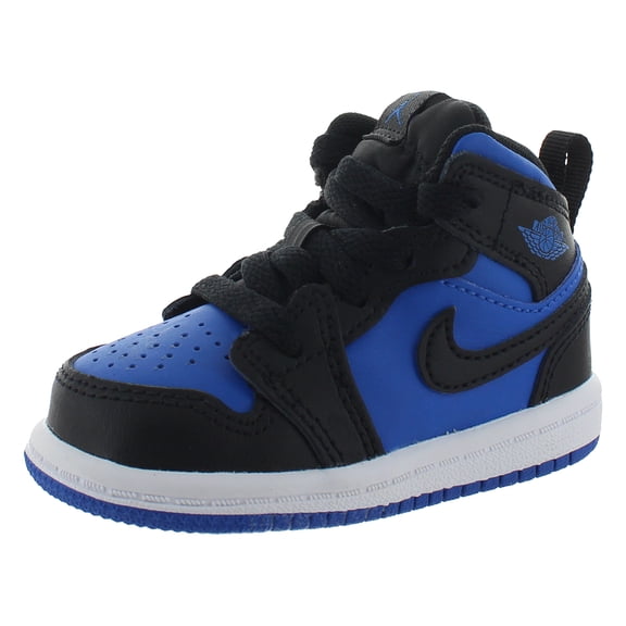 Toddler's Jordan 1 Mid Black/Royal Blue-Black-White (DQ8425 042) - 4